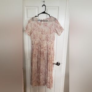 Laura Ashley Blush Floral Midi Dress